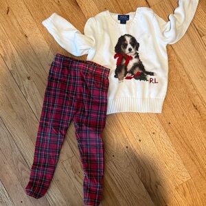 Polo by Ralph Lauren White and Red Kids Matching Set